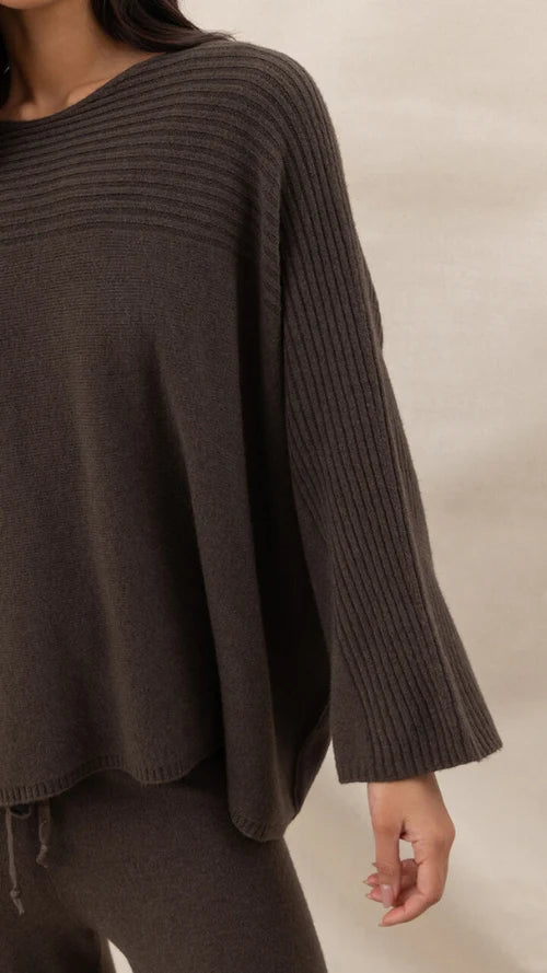 Cora Sweater - Dark Espresso - by Charli