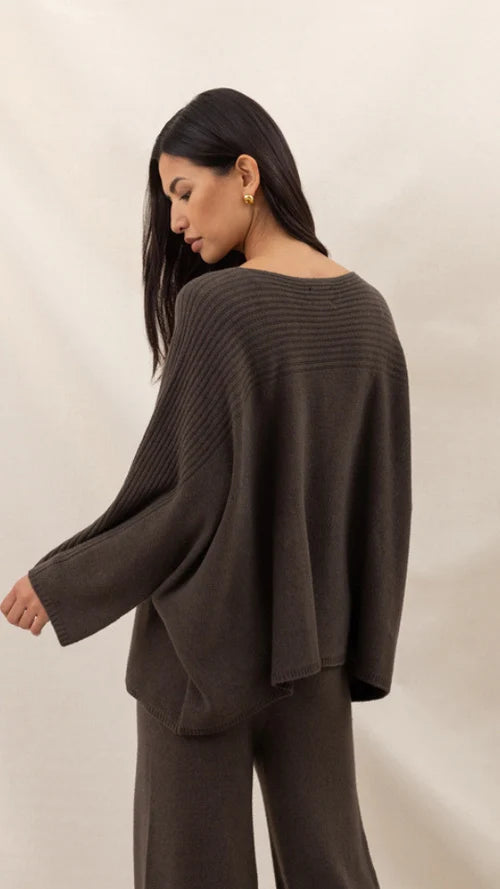 Cora Sweater - Dark Espresso - by Charli