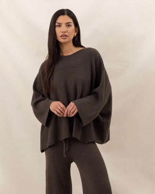 Cora Sweater - Dark Espresso - by Charli