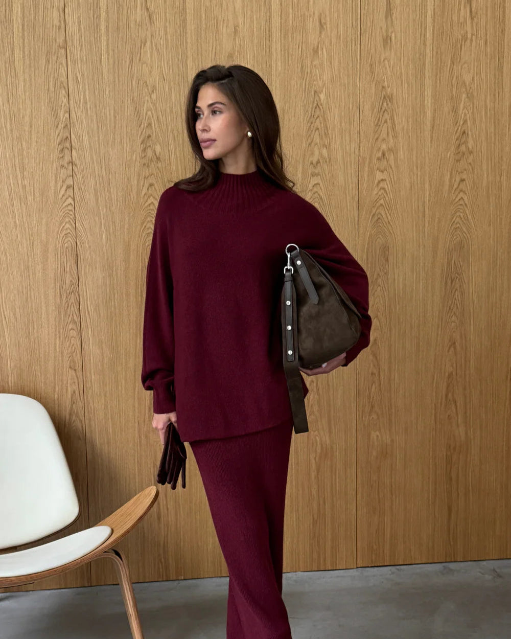 Alma Sweater - Dark Cherry