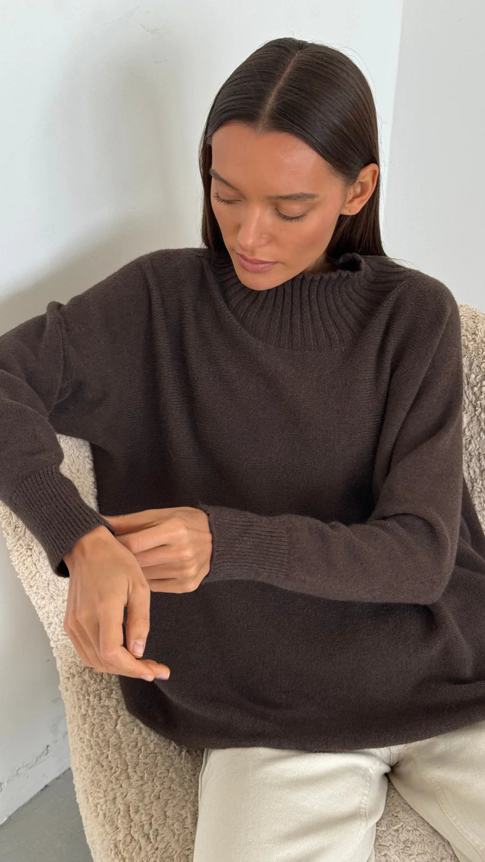 Alma Sweater - Espresso - by Charli