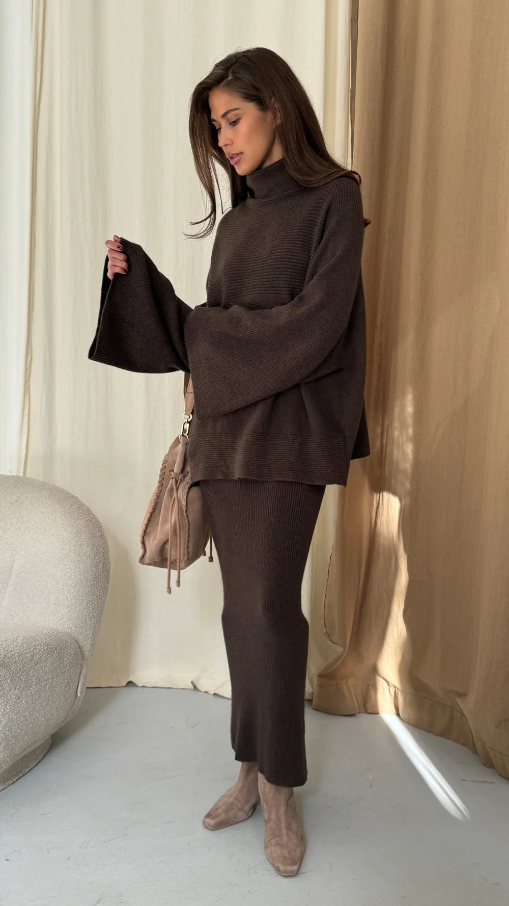 Amelie Sweater - Dark Espresso
