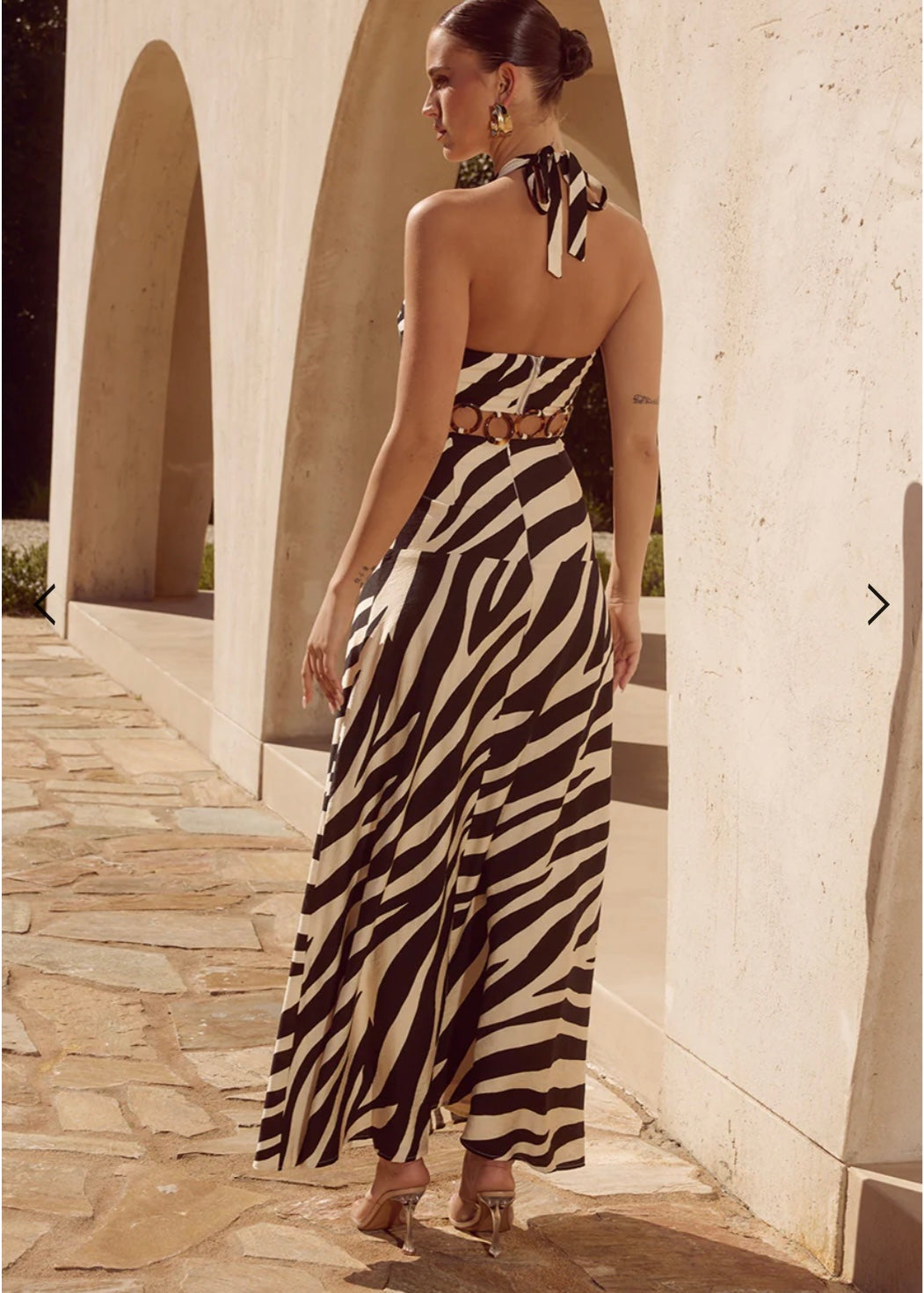 Amari Maxi Dress - Black & White
