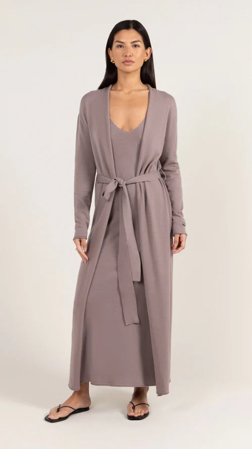 Sofia Knitted Slip Dress - Mink - By Charli