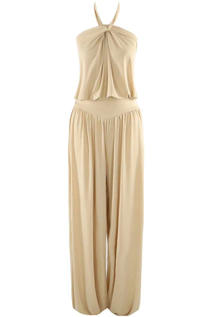 Halter Neck Balloon Leg Jumpsuit