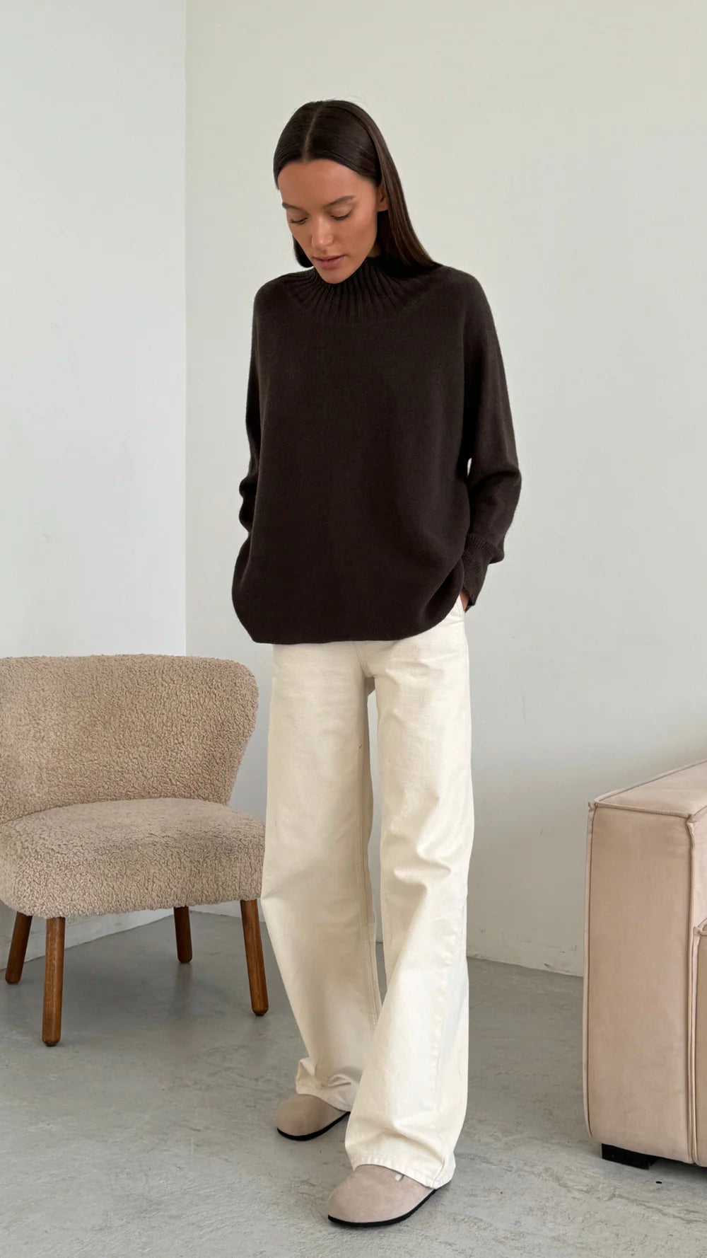 Alma Sweater - Espresso - by Charli