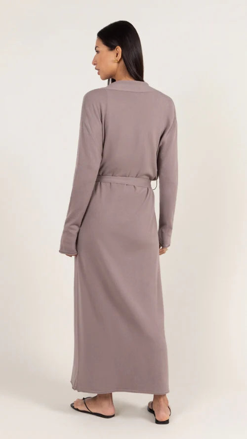 Sofia Long Line Cardigan - Mink - by Charli