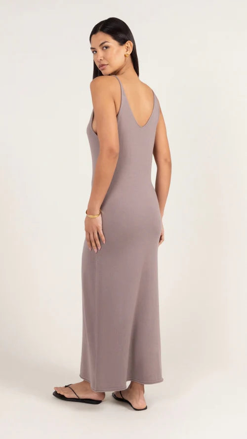 Sofia Knitted Slip Dress - Mink - By Charli