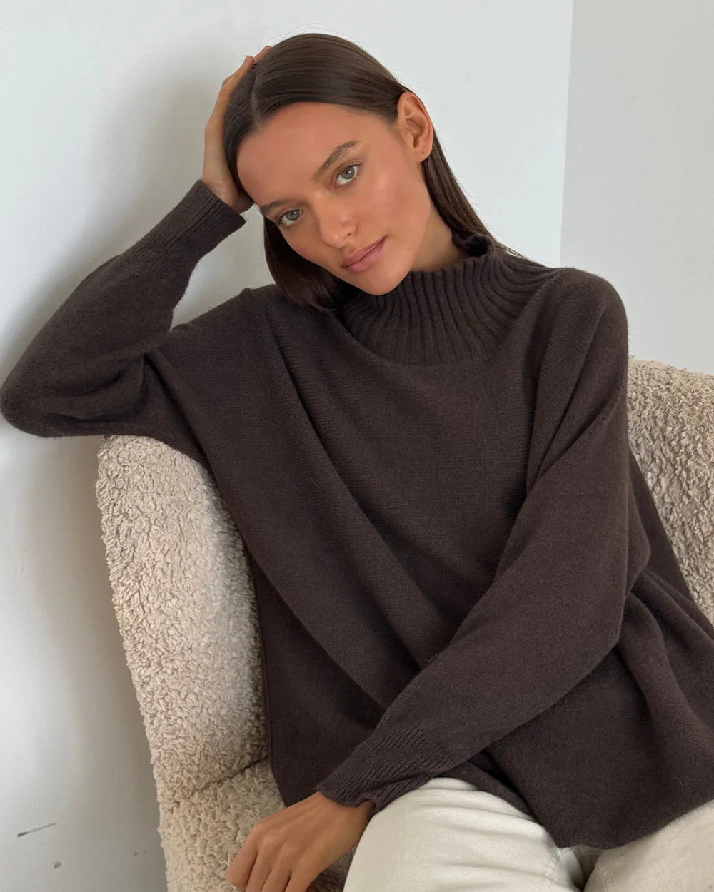 Alma Sweater - Espresso - by Charli