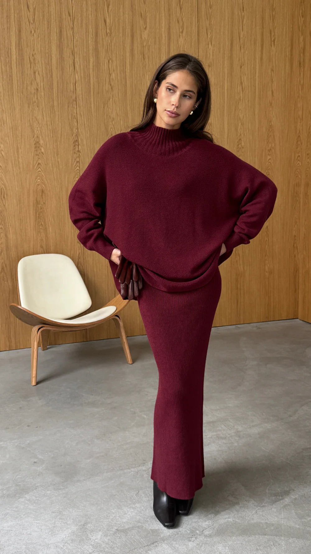 Alma Sweater - Dark Cherry