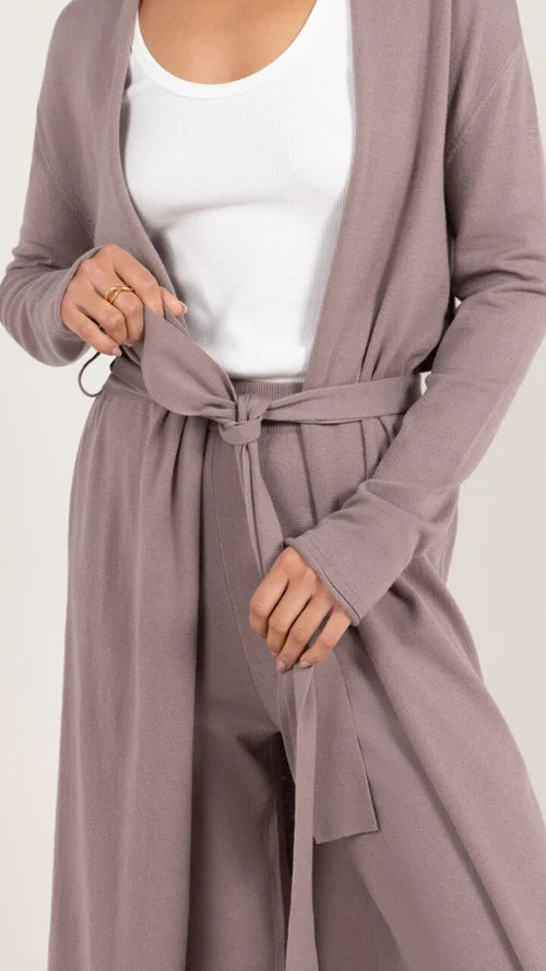Sofia Knit Trousers - Mink - by Charli
