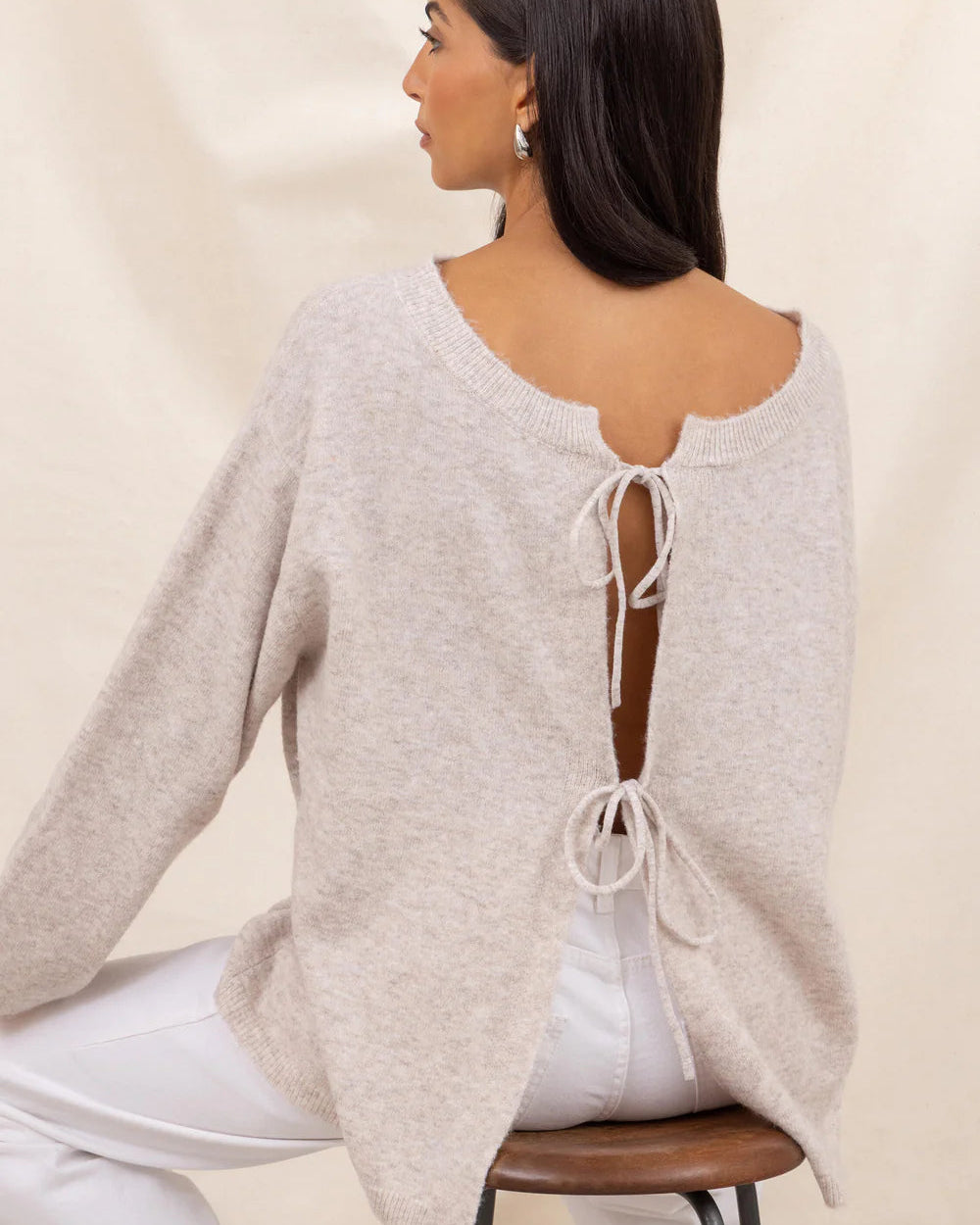 Erin Reversible Sweater - Cloud - by Charli