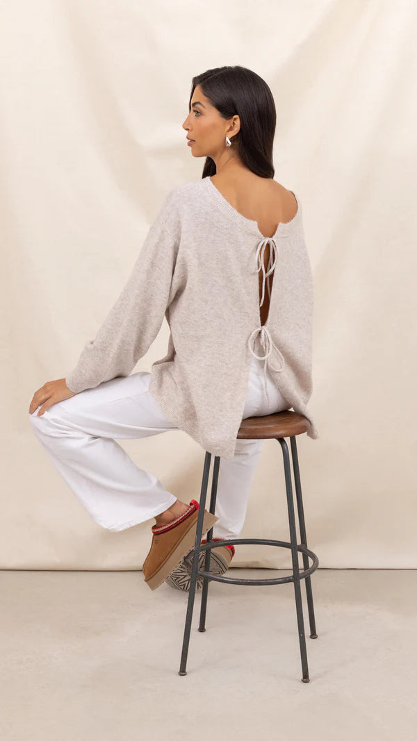 Erin Reversible Sweater - Cloud - by Charli