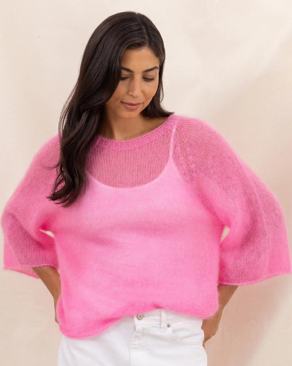 Hannah Sweater - Candy Pink - by Charli
