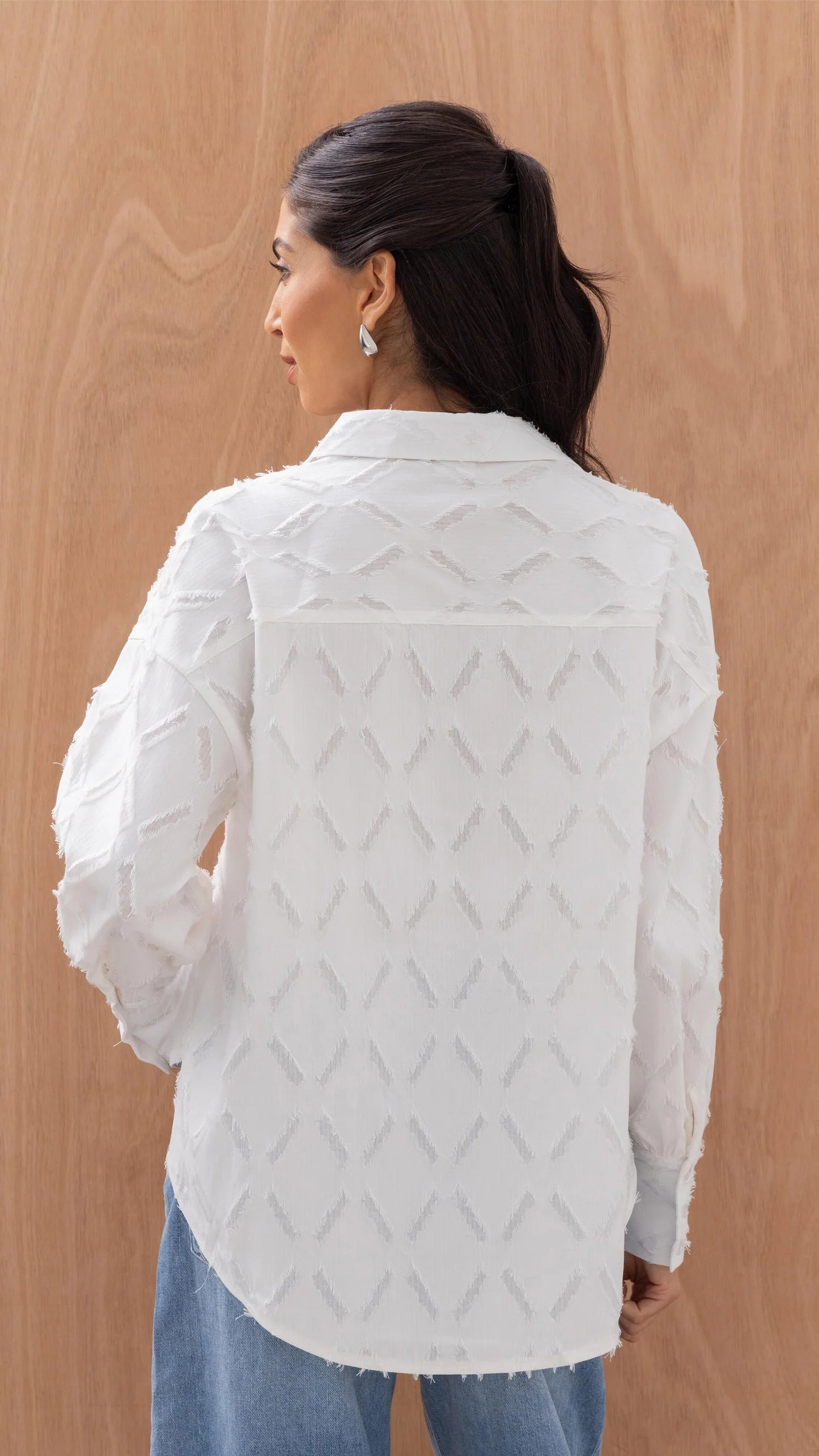 Marlowe Shirt - White Stripe - by Charli