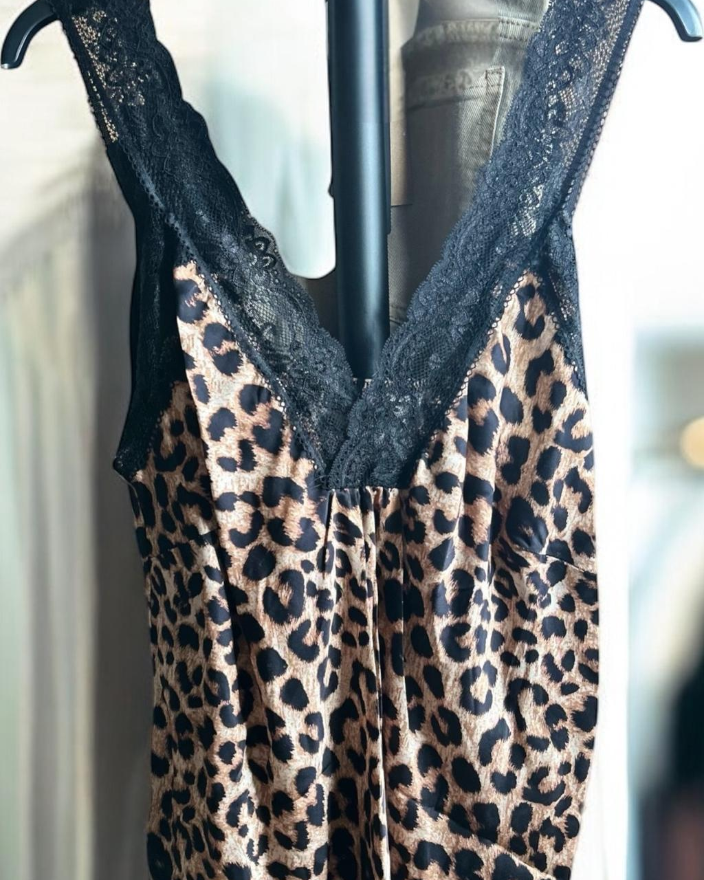 Animal Print Cami Top Tan 6