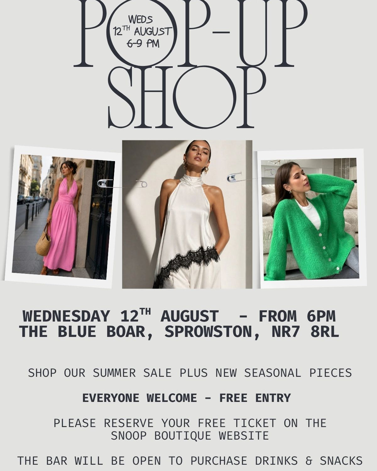 POP-UP SHOP - THE BLUE BOAR SPROWSTON