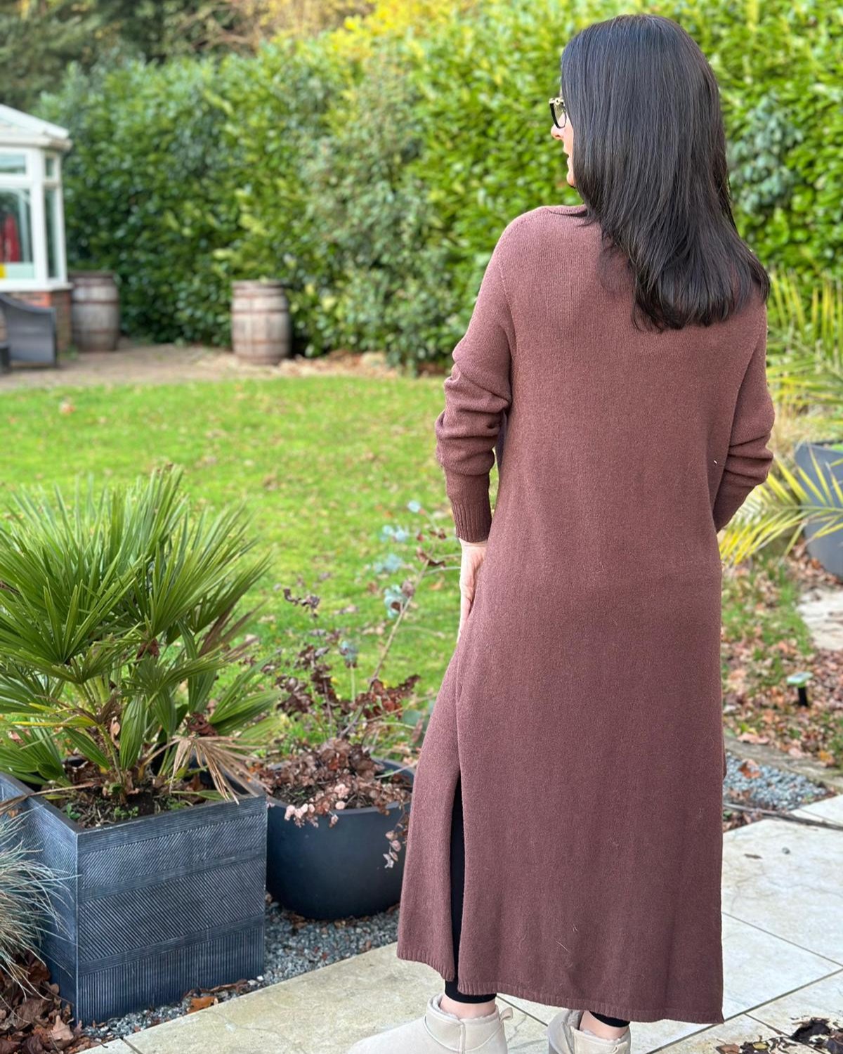 Long Cardigan - Brown