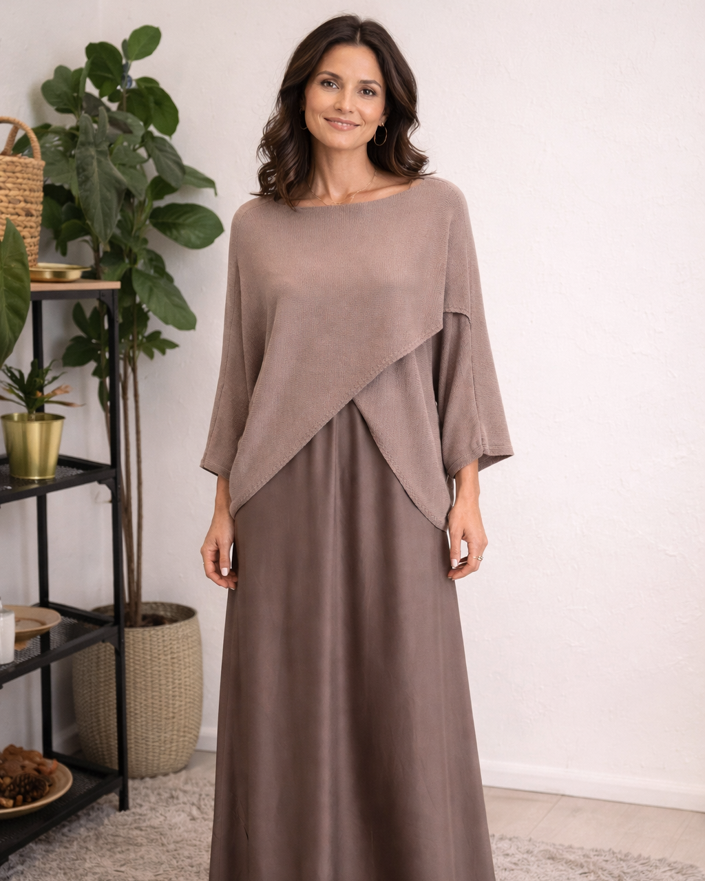 Florie Cross Front Shoulder Jumper Dress