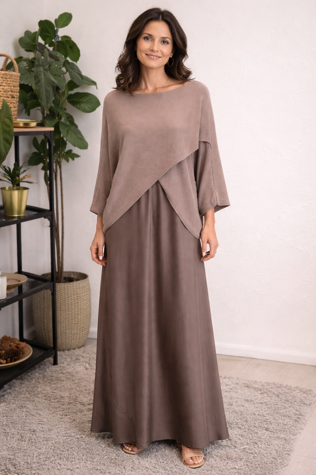 Florie Cross Front Shoulder Jumper Dress