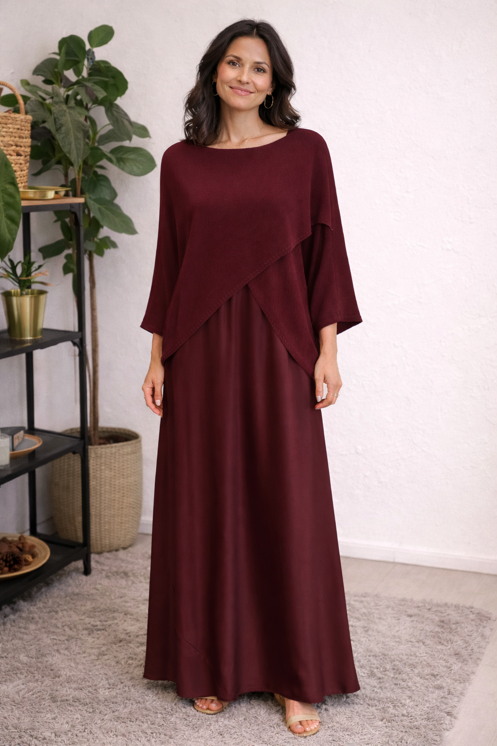 Florie Cross Front Shoulder Jumper Dress