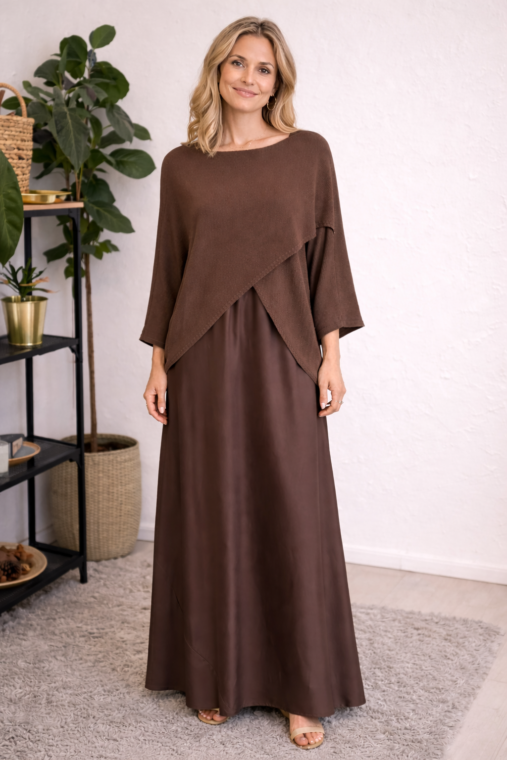 Florie Cross Front Shoulder Jumper Dress