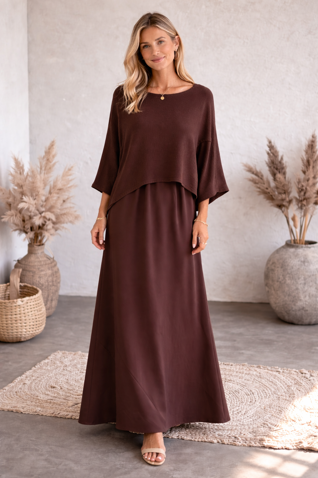 Florie Cross Front Shoulder Jumper Dress