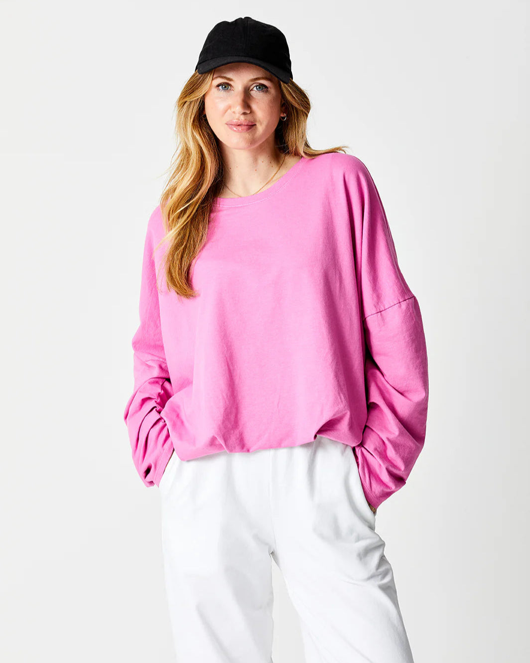 Double Layer Sweatshirt - Pink - by Suzy D
