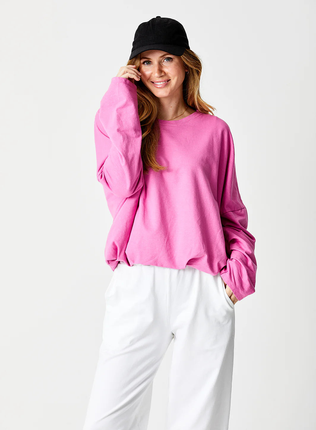 Double Layer Sweatshirt - Pink - by Suzy D
