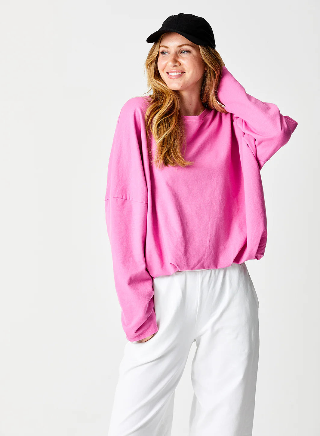 Double Layer Sweatshirt - Pink - by Suzy D