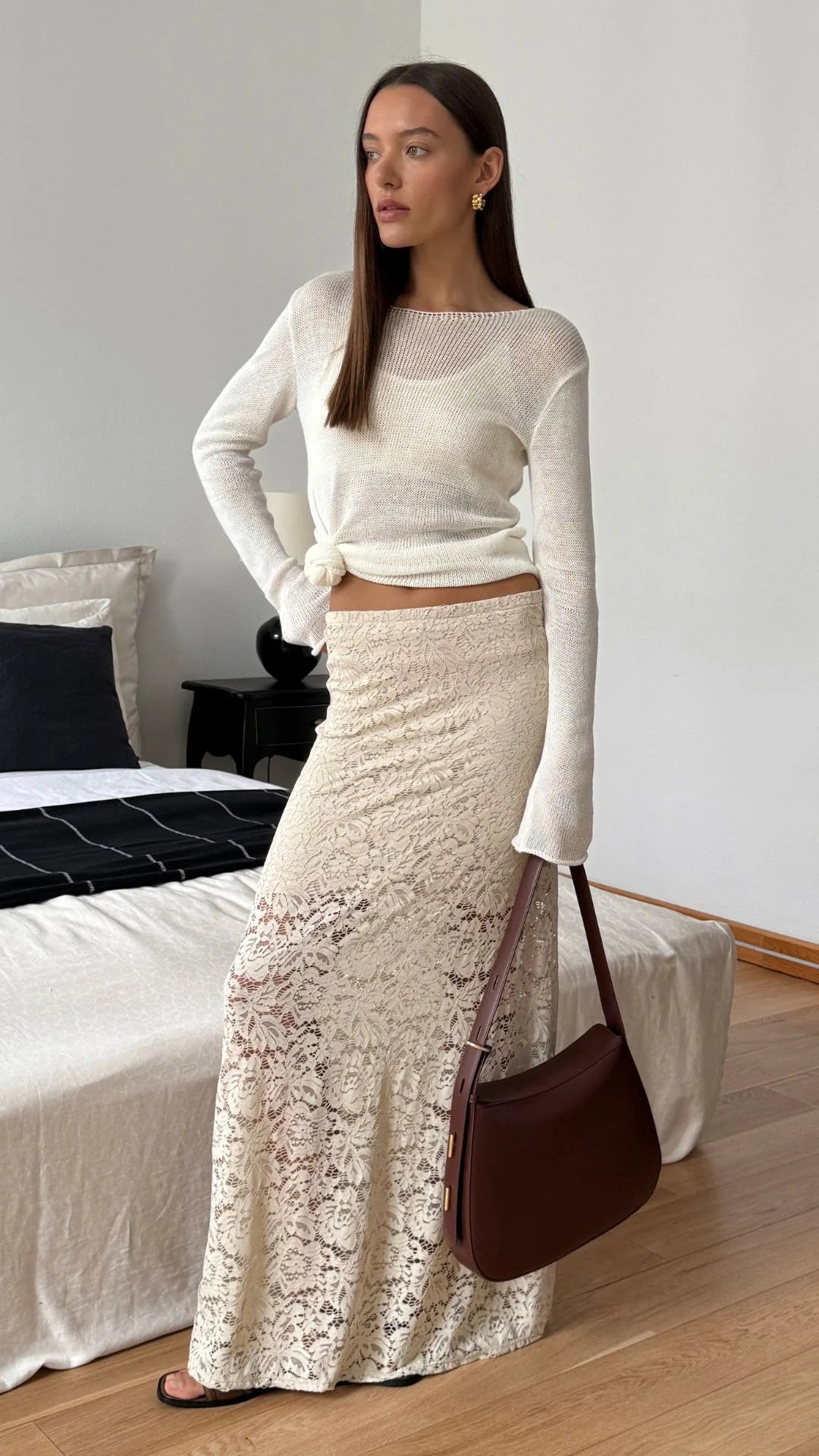 Lace Skirt - Cream