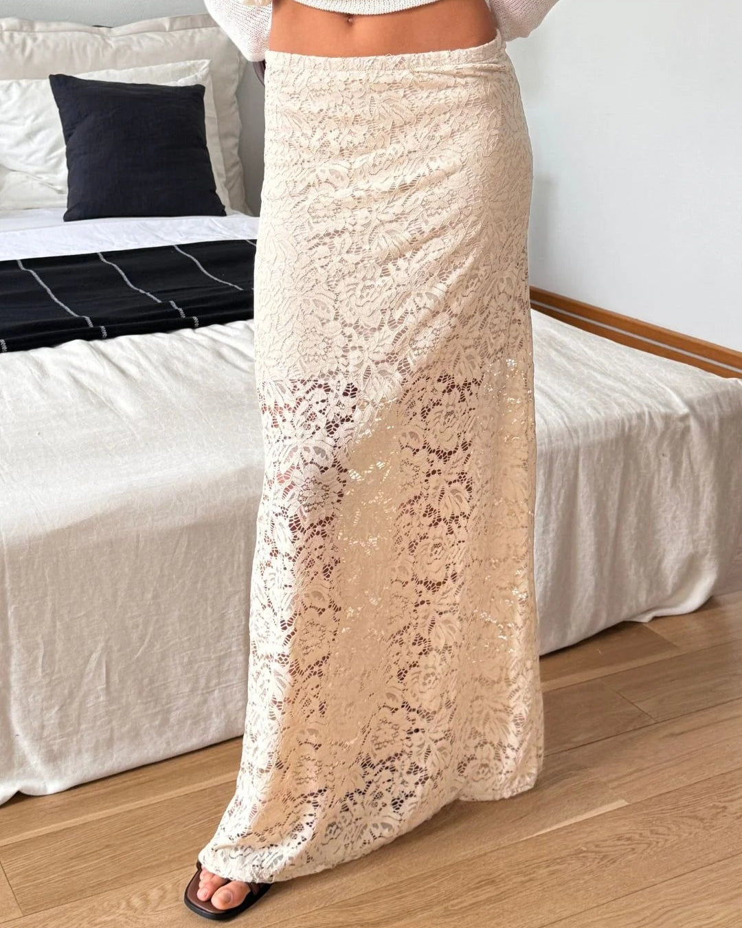 Lace Skirt - Cream