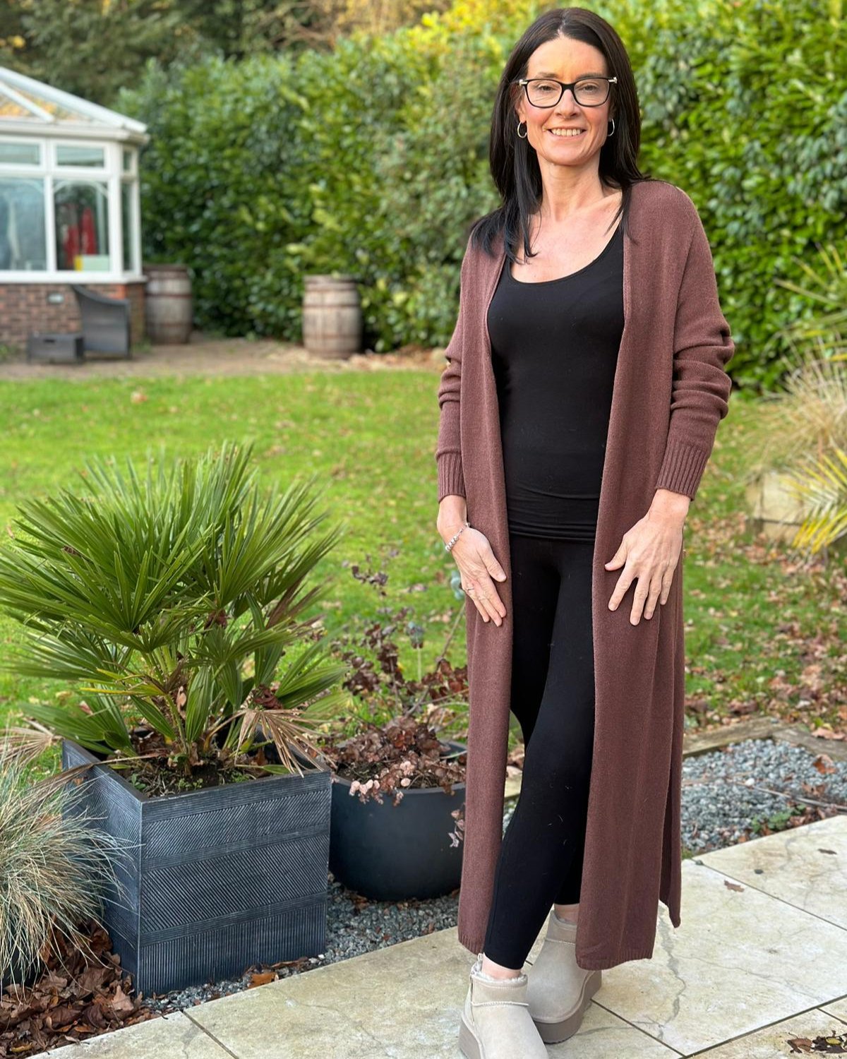 Long Cardigan - Brown