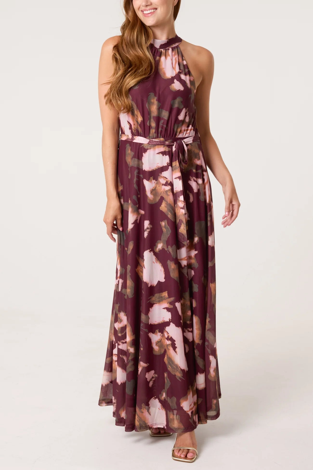Margot Maxi Dress - Claret Mix