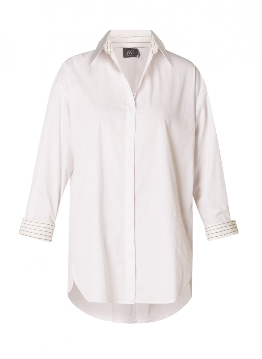 Ofje Long White Shirt - by Yest