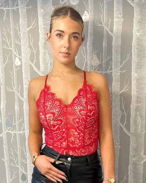 Red Lace Bodysuits