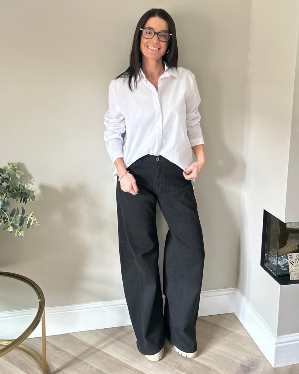 Capo Soft Wide Leg Jeans - Black