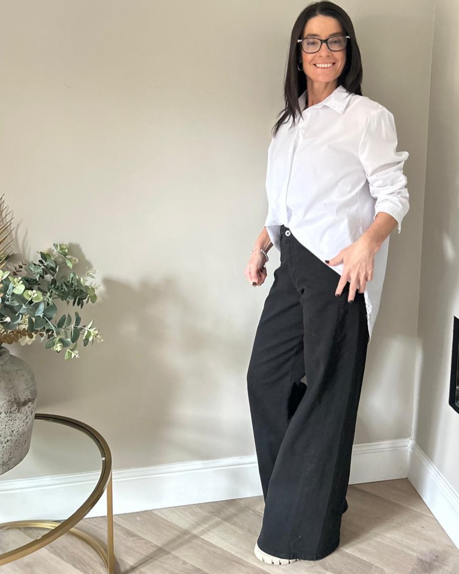 Capo Soft Wide Leg Jeans - Black