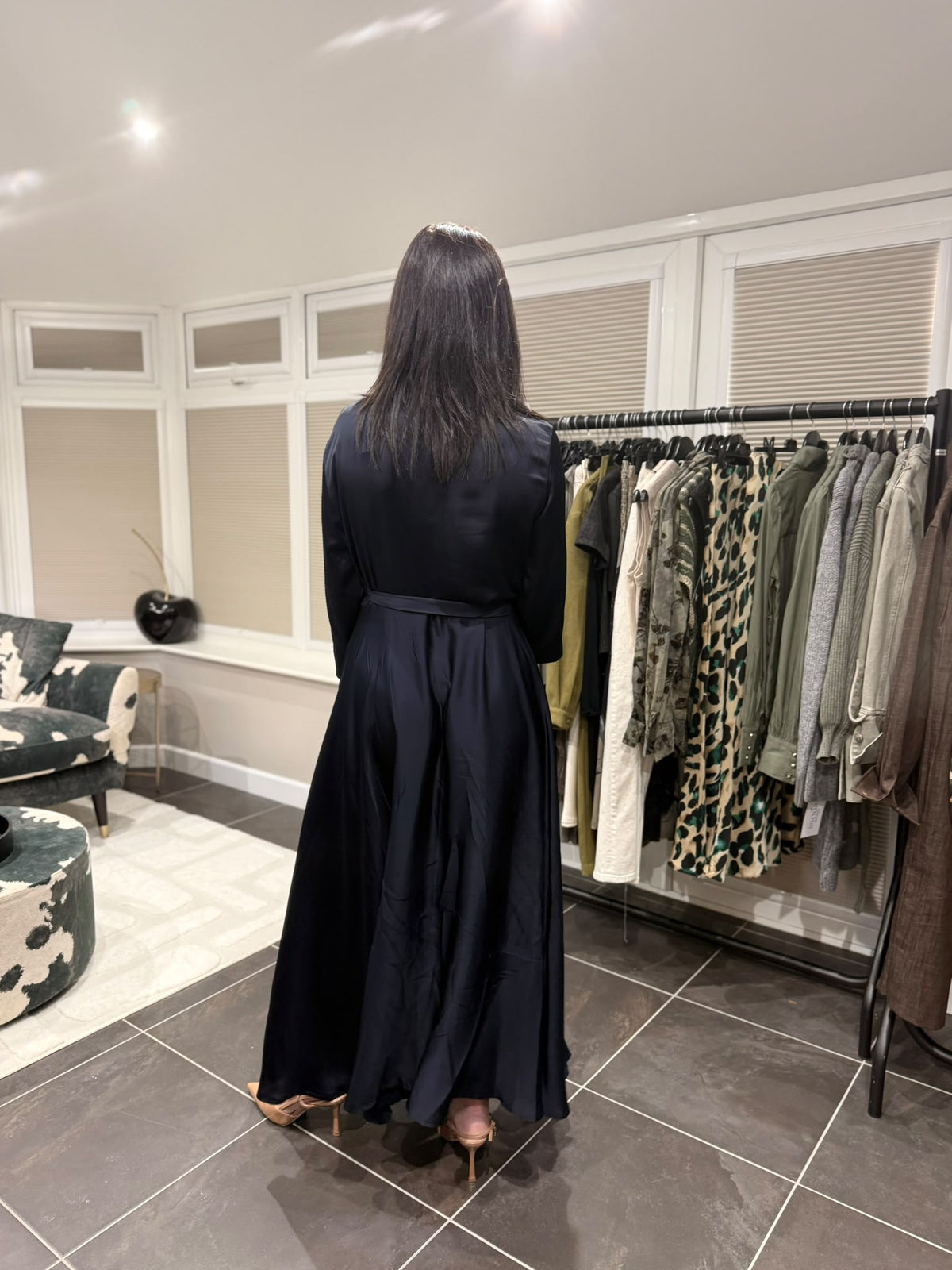 Alora Satin Shirt Dress