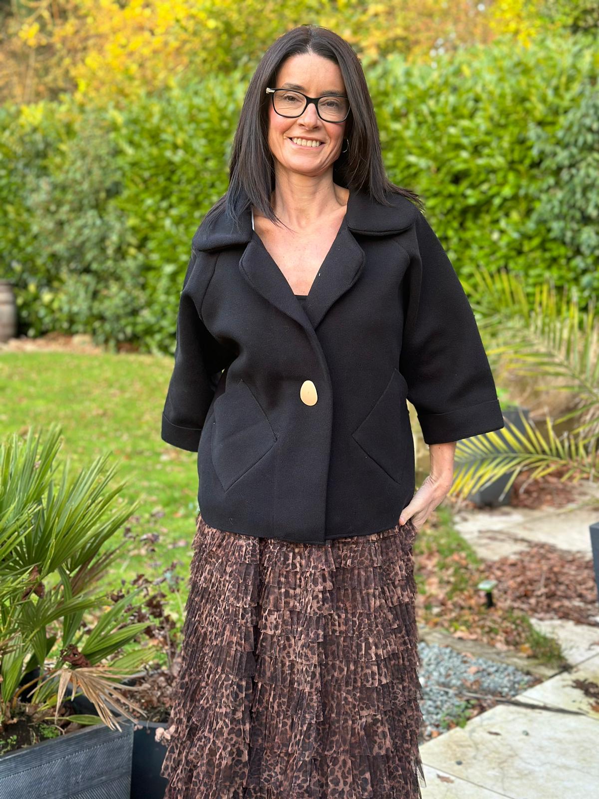 Black Cropped Coat