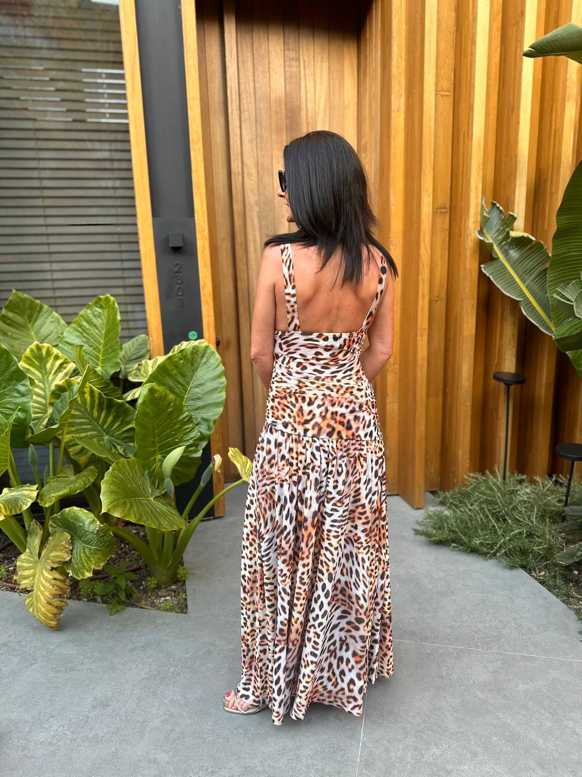 Nemera Leopard Print Maxi Dress