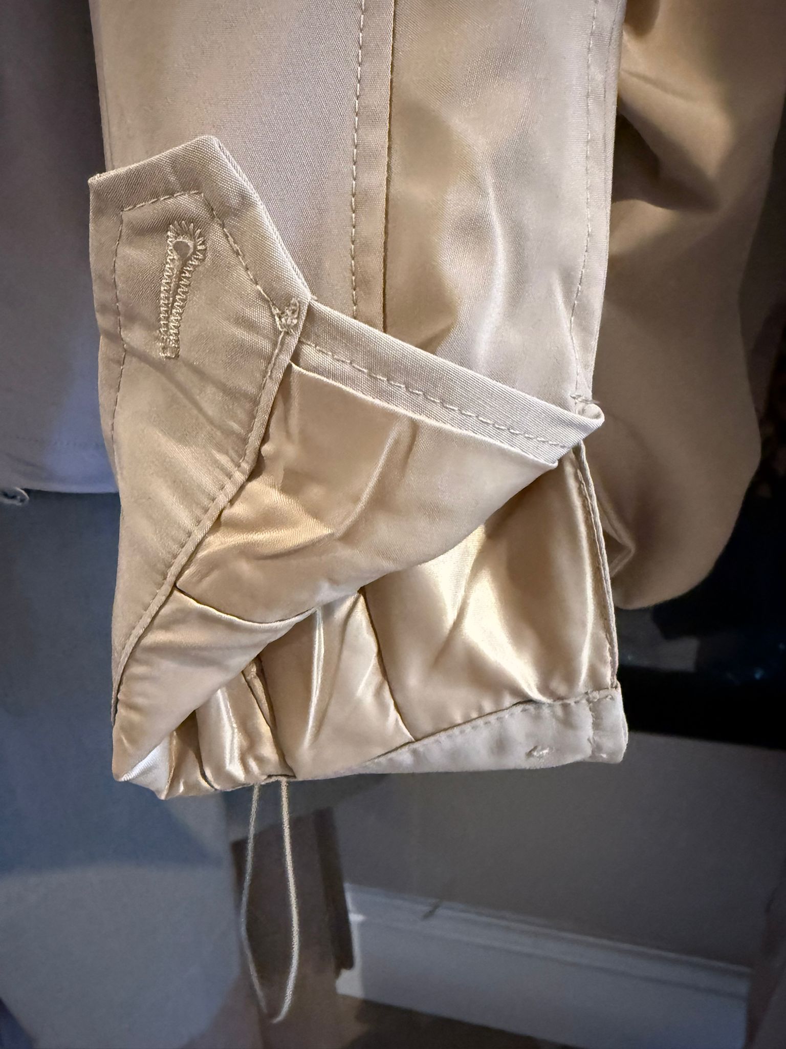 Casey Cropped Oversized Trench Coat - Beige