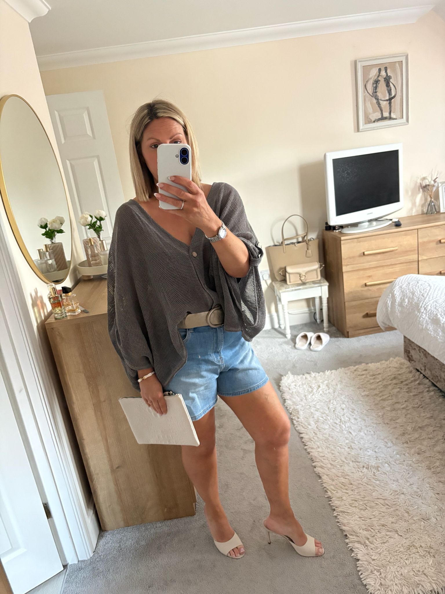 Maya MESH BUTTON CARDIGAN