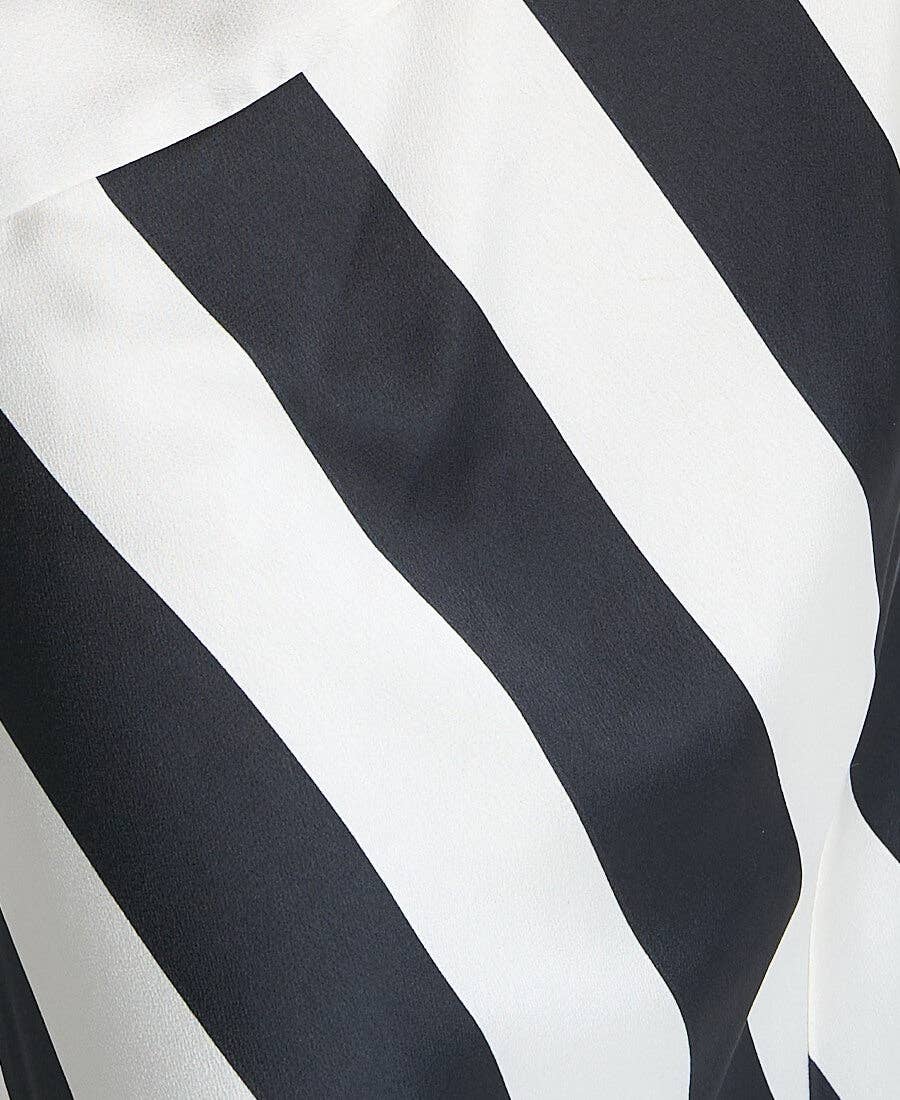 Mono Stripe Maxi Dress