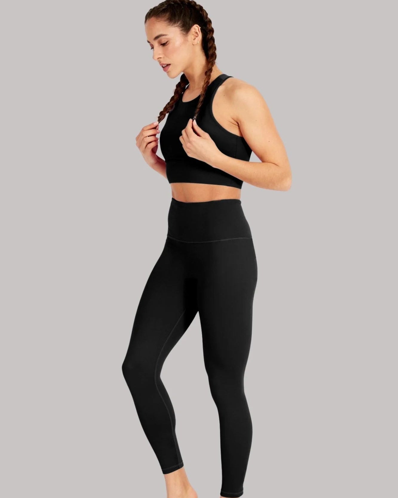 Elevate All Day Ultra High Waist 7/8 Legging - Black - by Born Nouli