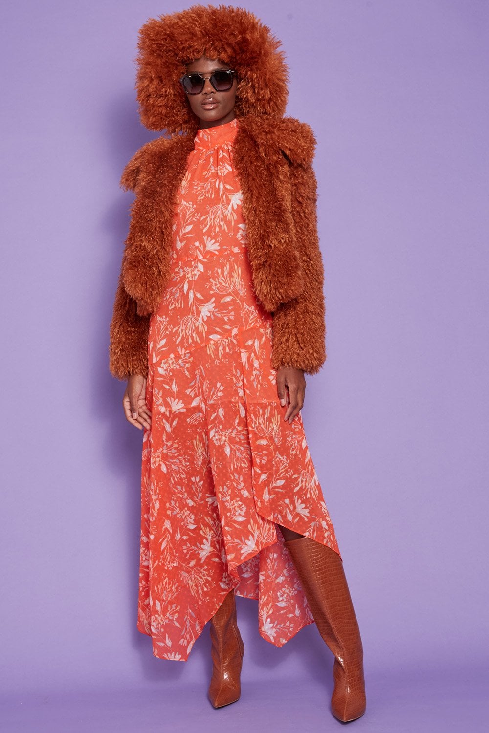 Bamboo Lyocell Knitted Faux Shearling Jacket - by Jayley