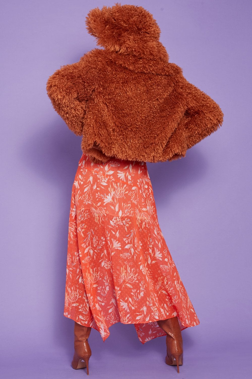 Bamboo Lyocell Knitted Faux Shearling Jacket - by Jayley