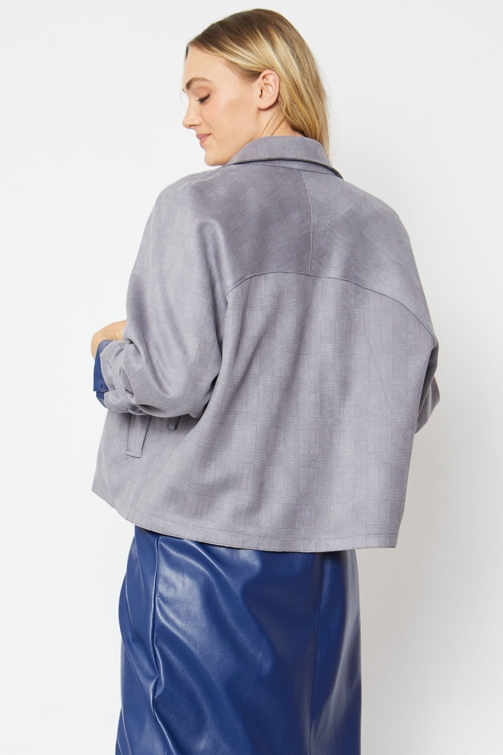 Faux Suede Trench - Grey