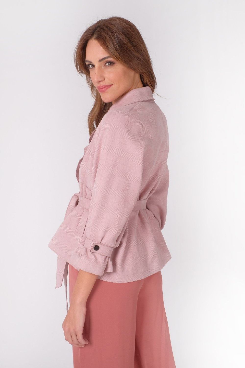 Pink Luxury Faux Suede Jacket