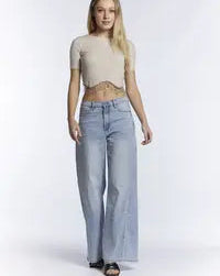 Capo Soft Wide Leg Jeans - Light Denim